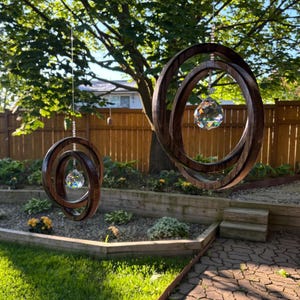 Interlocking circular double suncatchers