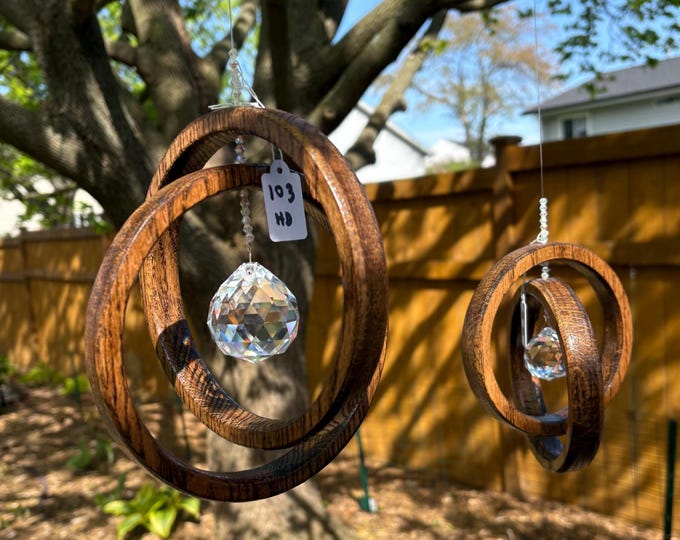Interlocking circular double suncatchers