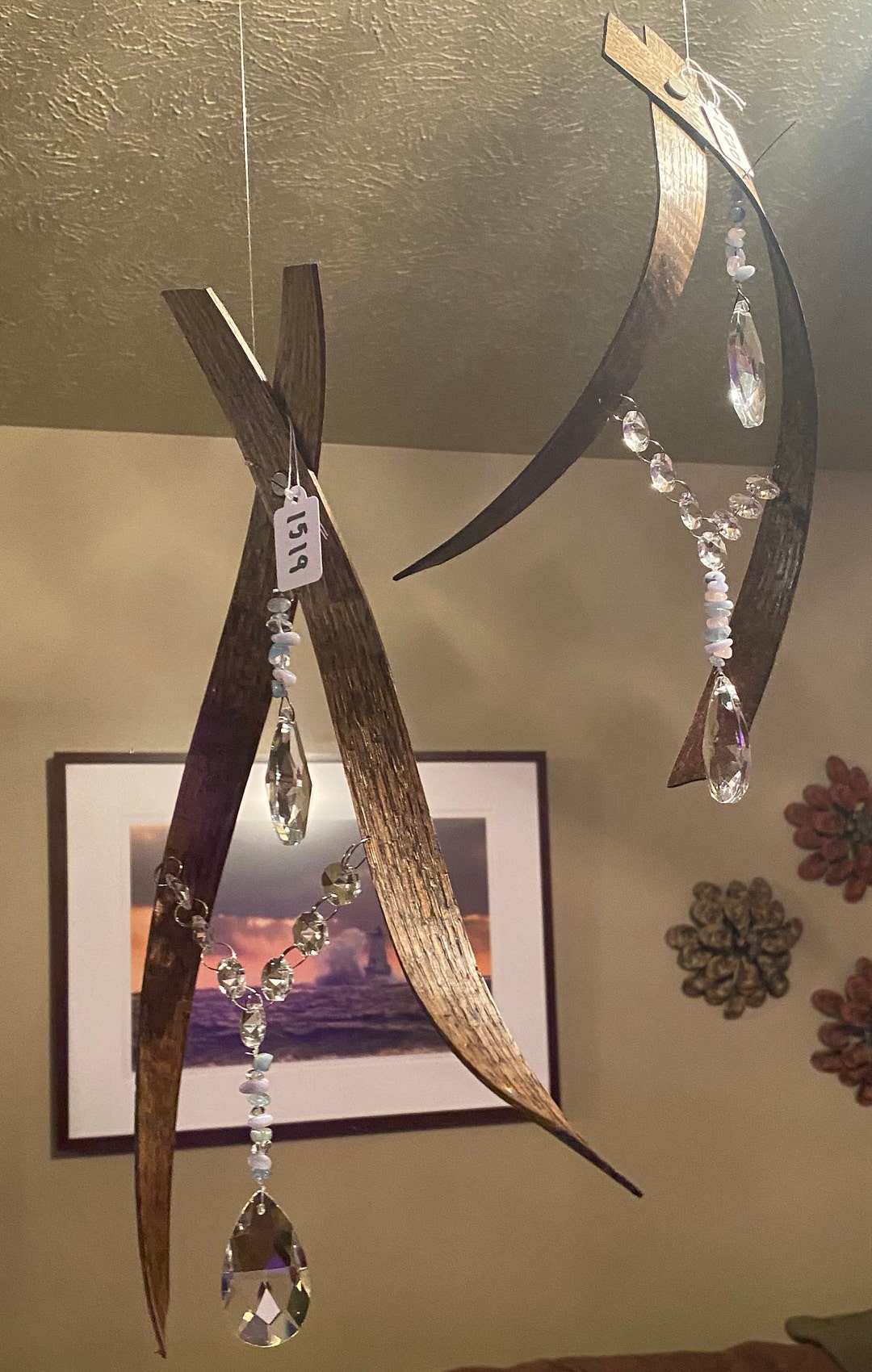 Bent Wood Whimsical Wood Sun Catchers / Window Sun Catcher / Window Decor / Window Sun Catcher