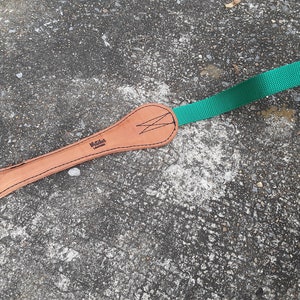 Leather Dog Tug Toy: Bone Shape with Nylon Strap