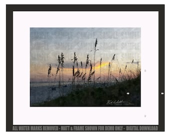 DIGITAL DOWNLOAD 3 Print Sizes - of Original Digital Art Sunset Dunes perfect for framing, wall decor, Framed Art, Gift, and more