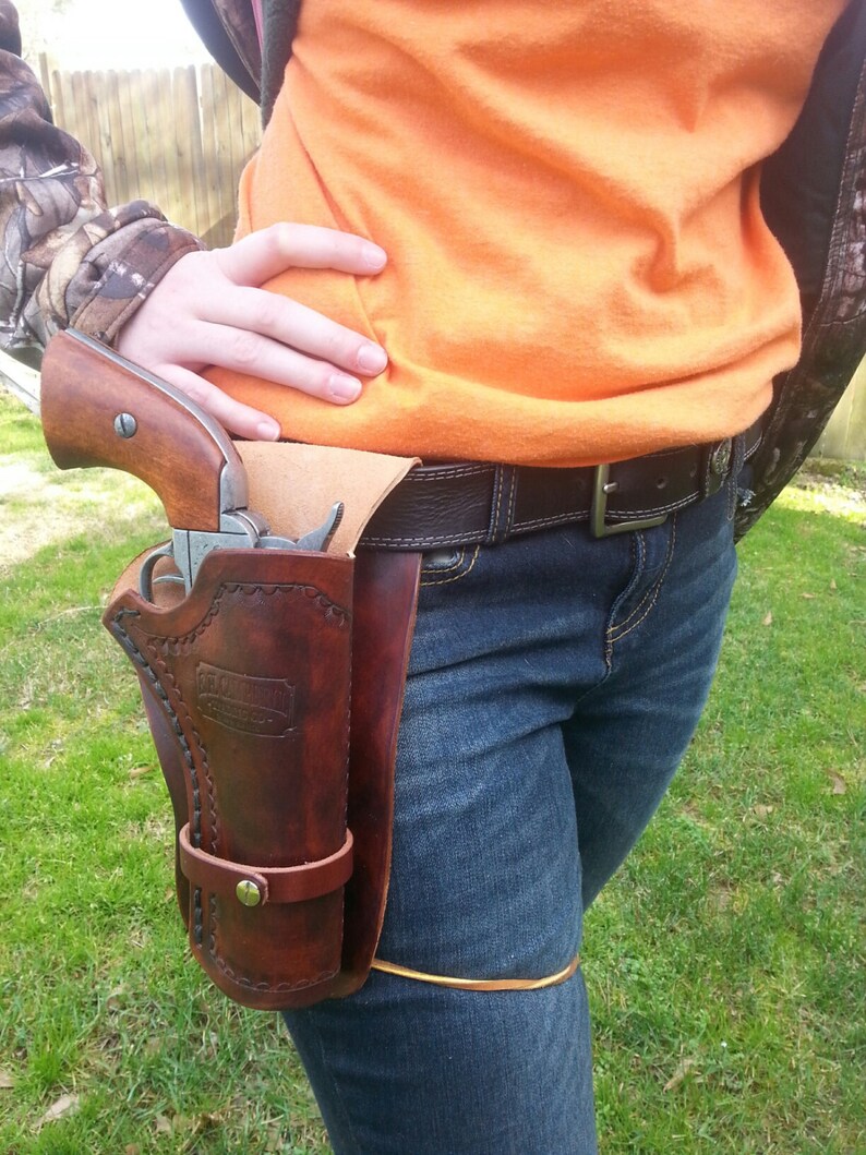 Western Leather Holster With Leg Ties Colt 45 Peacemaker and Etsy