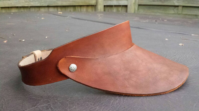 Leather Visor for Men or Women Father and even Gift for a Boyfriend Handmade Custom Leather for Christmas gift or Groom Made in the USA