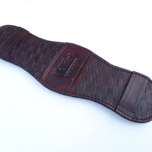 Padded Leather Shoulder Strap Pad - Air Cooled Bottom Leather Liner, Plain or Basket Tooled, fits 1-2 inch Straps, Made in the USA