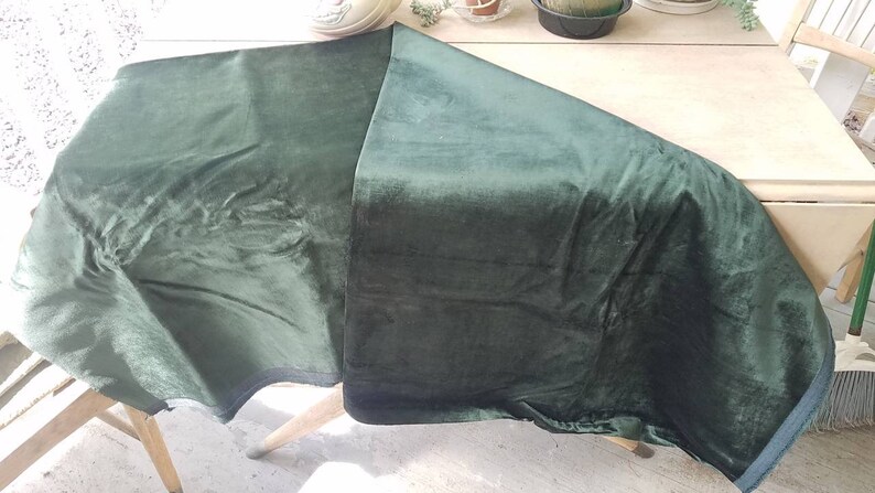 Green velvet fabric yard upholstery fabric sewing fabric dark green velvet craft supplies wholesale fabric