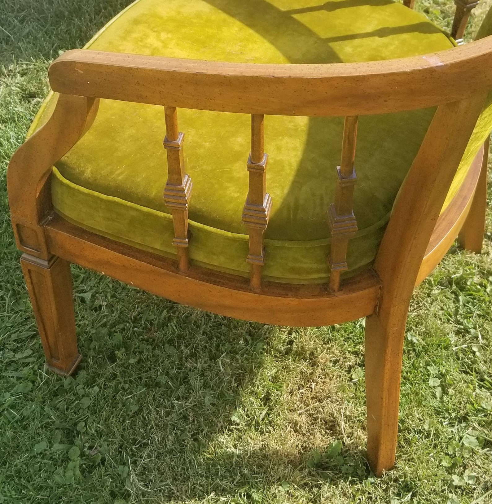 Vintage Set of Green Velvet Chairs 1970s Hollywood Regency Etsy