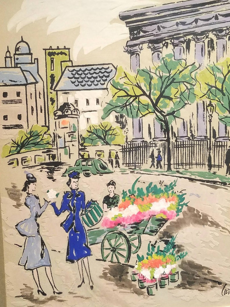 Vintage french wall decor wall art orginal art Paris french Etsy