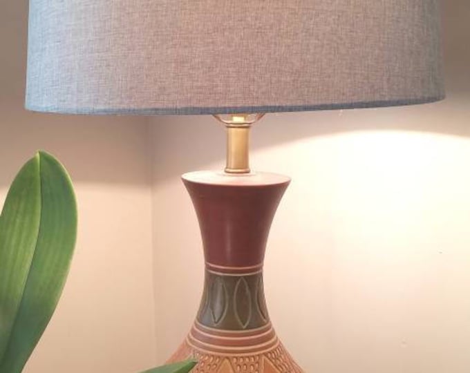 Vintage Table Lamp Mid Century Modern Wood Table Lamp - Etsy