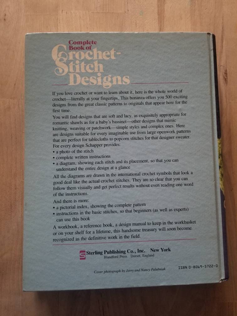 Complete Book of Crochet Stitch Designs 500 Classic & Original  Patterns~Schapper