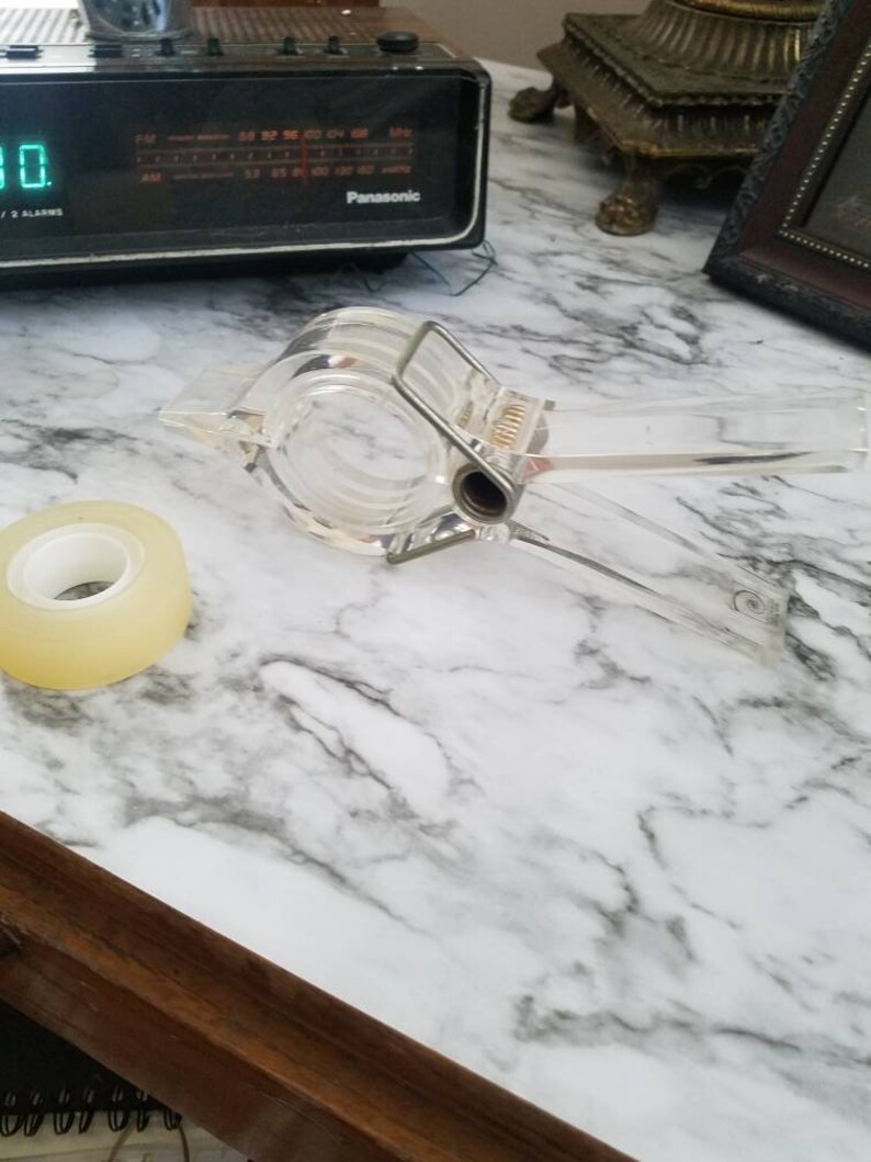 Vintage Lucite Tape Dispenser Resinplast Italy Office Storage Etsy