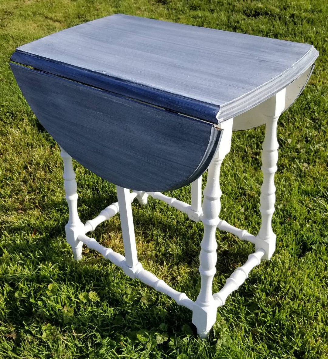 Antique Painted Table Adjustable Table Top Grey White Etsy