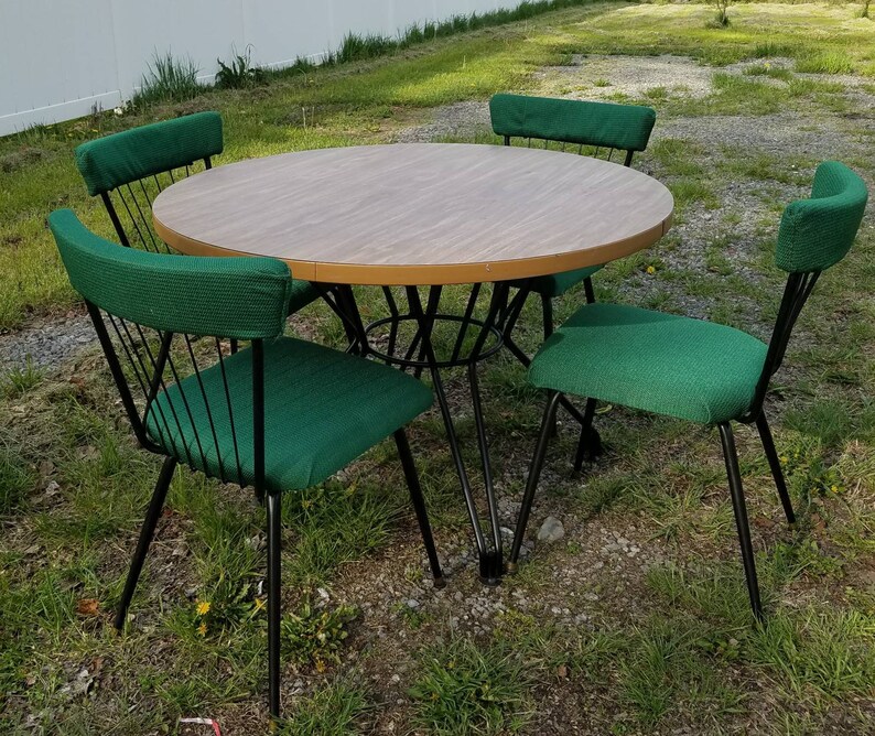 Vintage furniture dining room table mid century modern herman image 0
