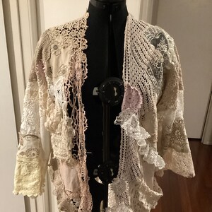 One of a Kind, Magnolia Inspired Lace Patchwork Duster, Jacket, Kimono ...