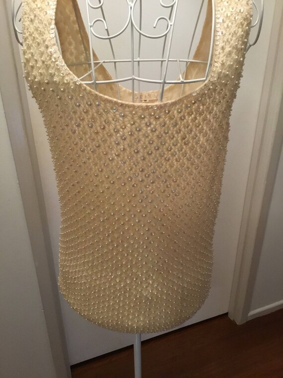 Cream knit top, vintage sweater, cream retro top,
