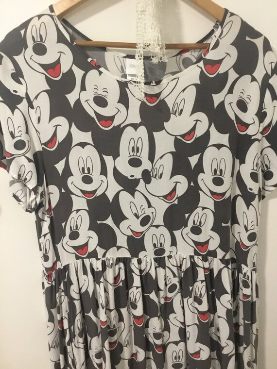 Vintage Disney brand dress, grey and white Mickey