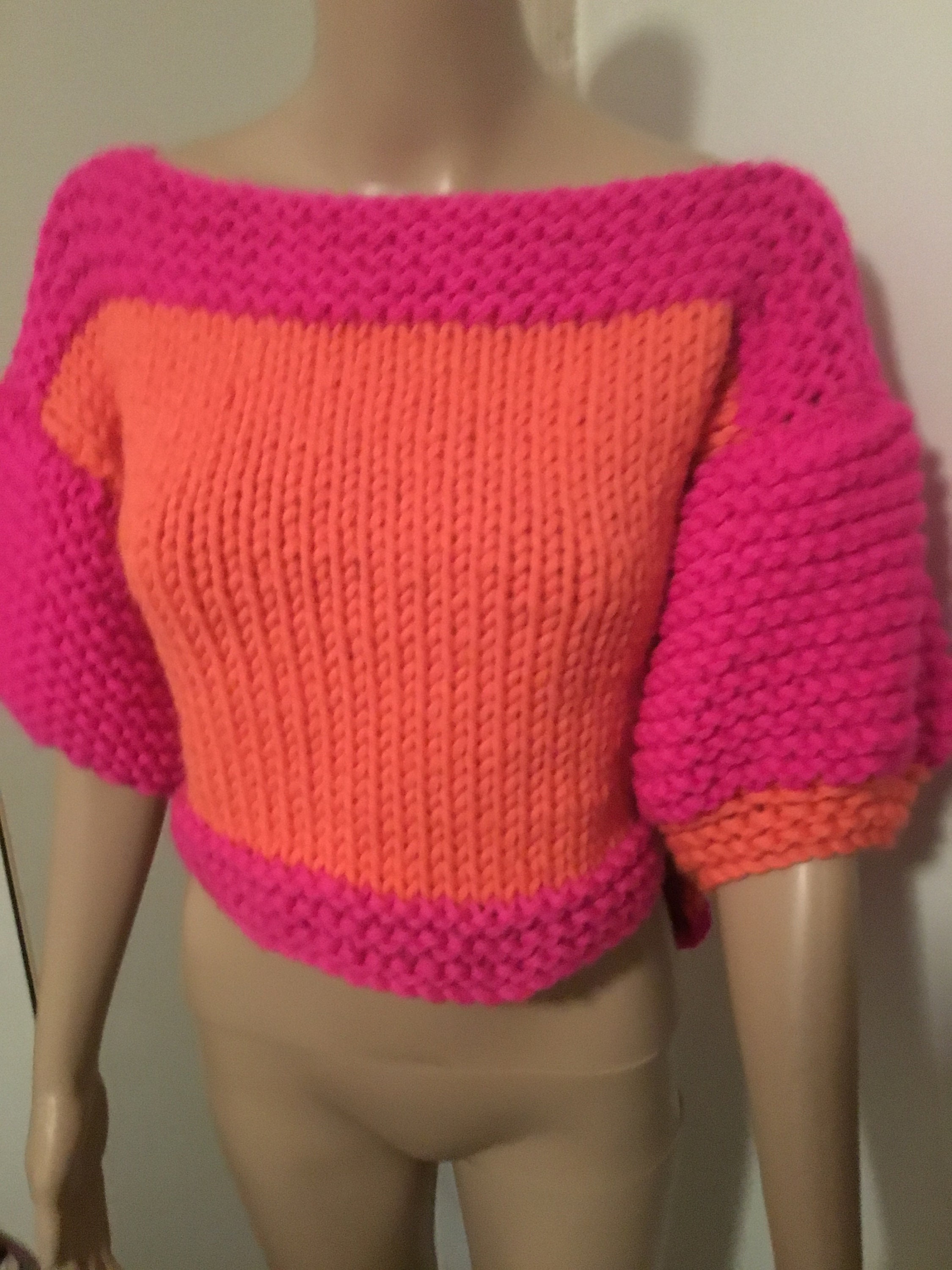Chunky Knit Sweater Short Sweater Hot 