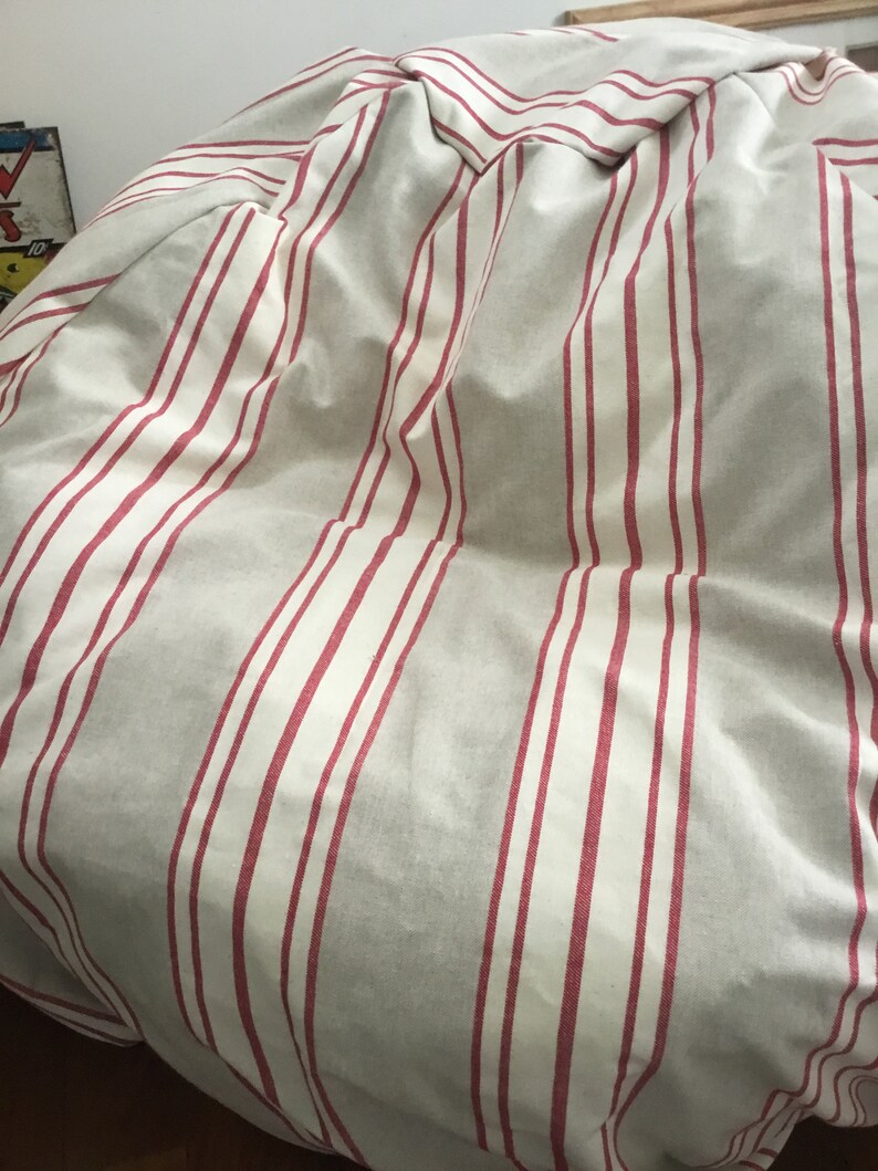 Extra Extra Large French Linen Bean Bag, Cover Only, Adult Beanbag