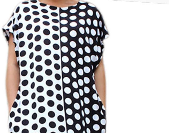 white spot maxi dress