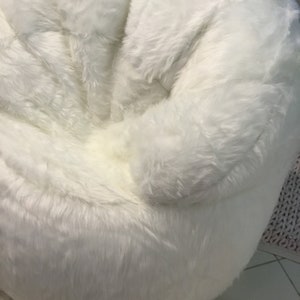 Cow Printed Fur Bean Bag Chair Sofa Without Beans XXXL Size for gift family