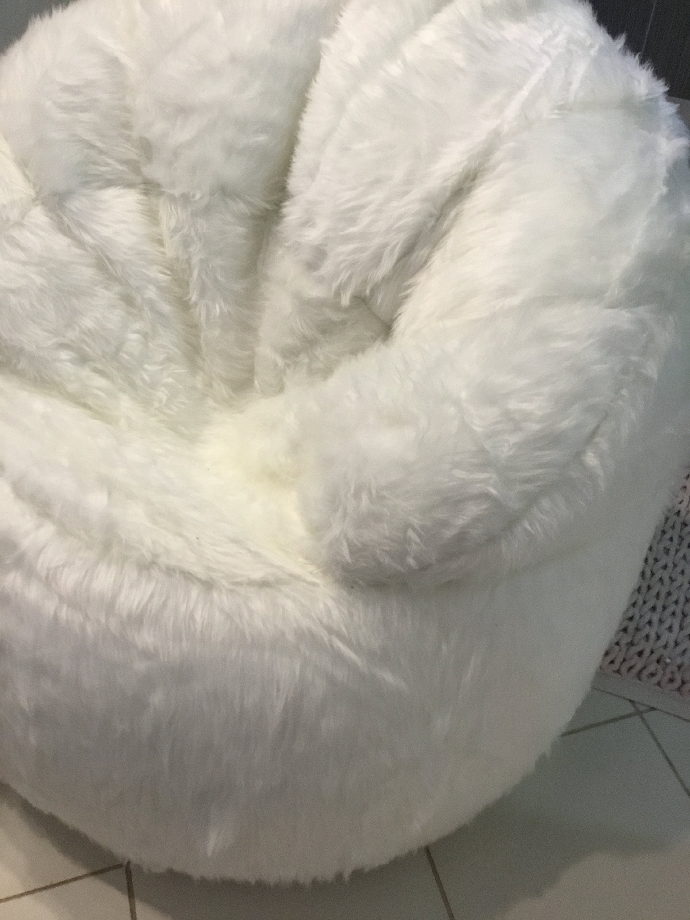 Best Selling Home Decor Sona 3 Ft Faux Fur Beanbag Black  Lowes Canada