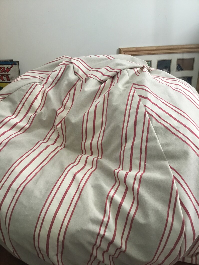 Extra Extra Large French Linen Bean Bag, Cover Only, Adult Beanbag