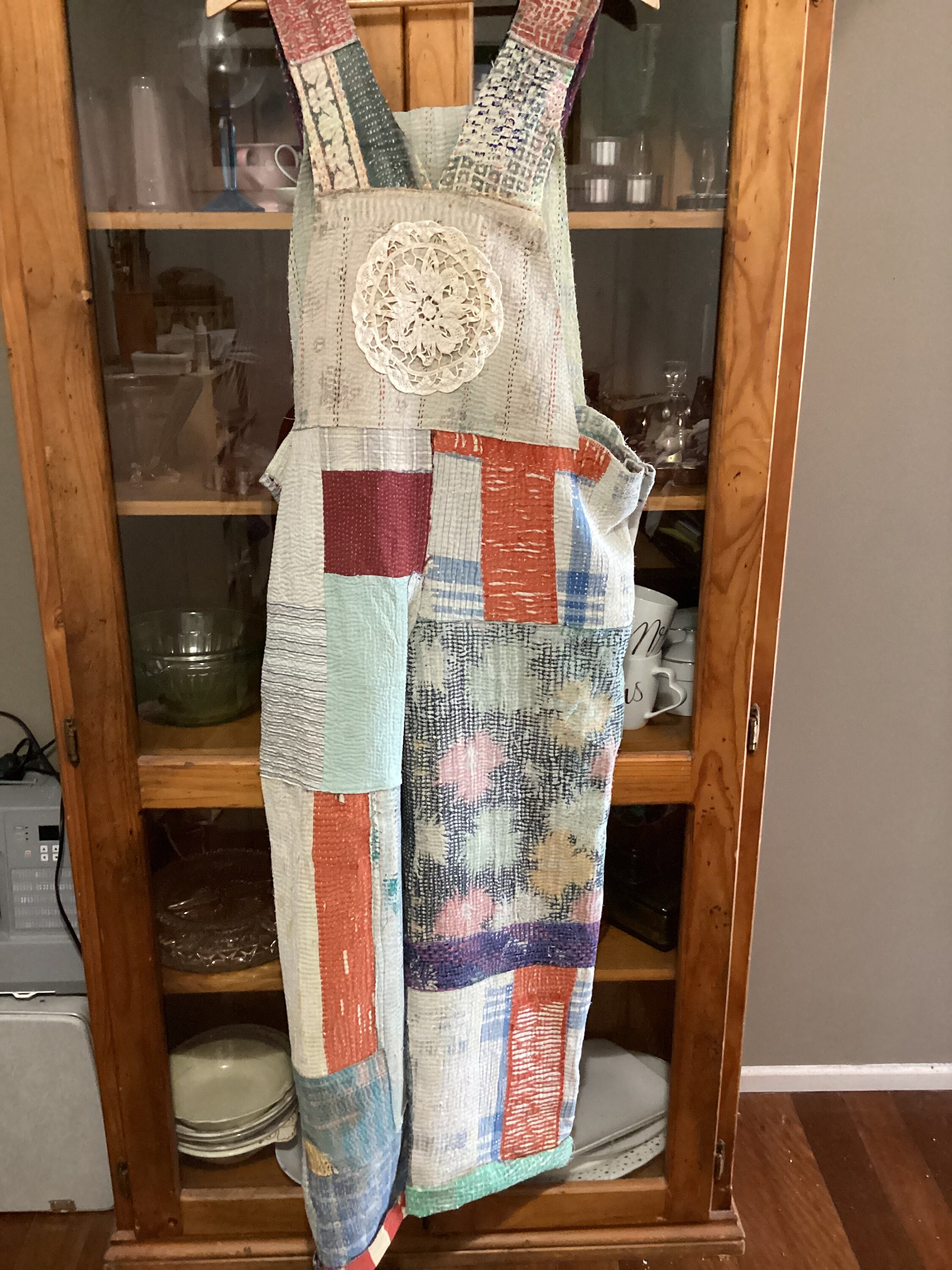 Comfy Kantha Overalls Pink Paisley