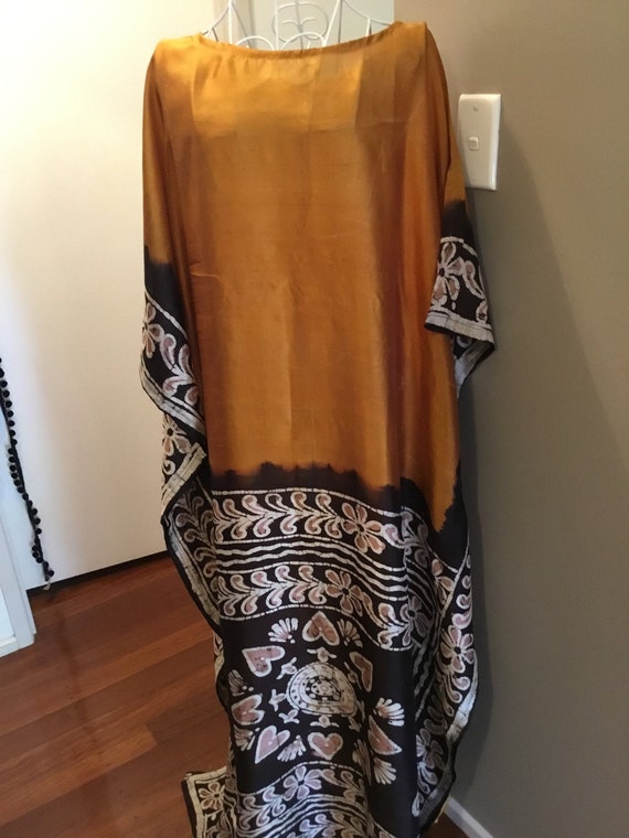 plus size silk kaftan