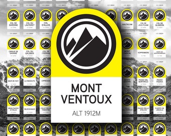 Pegatinas famosas para escalar colinas de montaña (ASC0004-0063)
