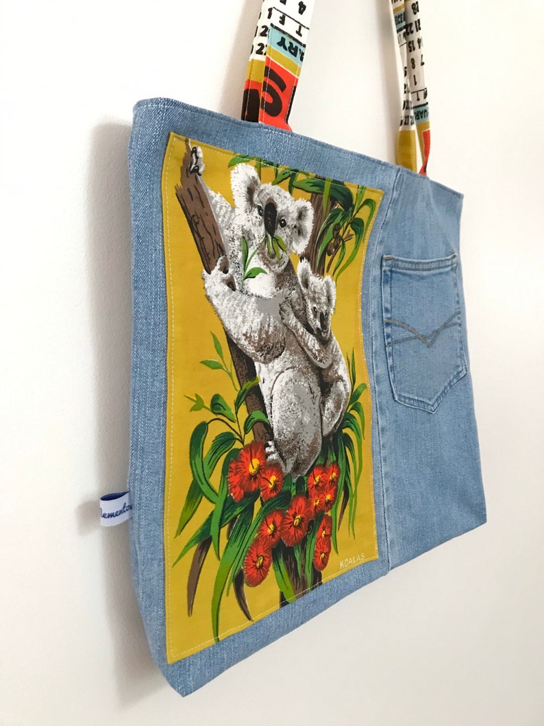 Shoulder bag Tote Koala bag Australian bag Handmade fabric | Etsy