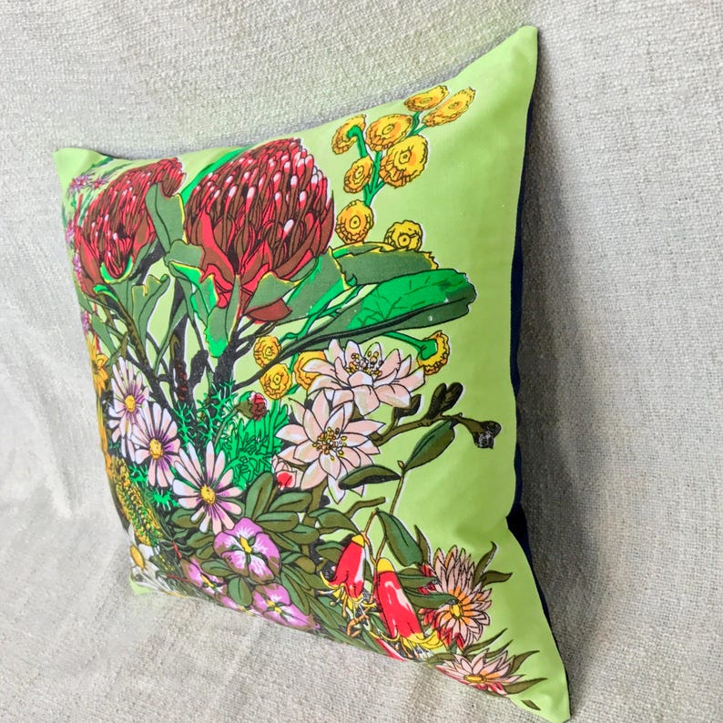 Cushion cover Floral cushion cover Floral decorative pillow Etsy