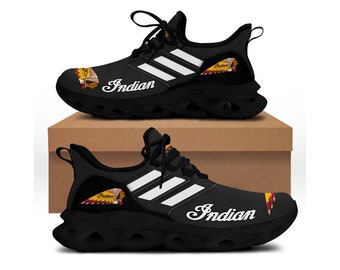 In.dian Motorcycle Running Shoes, Vintage Style, Customize Name And Any Logo