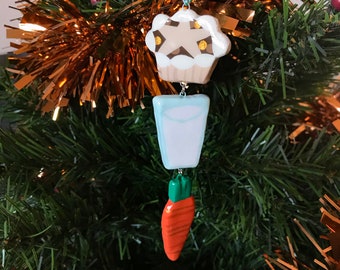 Christmas Tree Decoration - Santa's Snacks; Christmas ornament; Christmas decorations; clay Christmas decorations