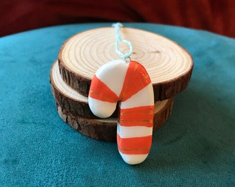 Mini Candy Cane Christmas Tree Decoration; Christmas ornament; Christmas decorations; clay Christmas decorations