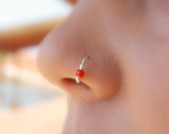Helix Earring - Septum helix - Opal nose Rings - Ring - Conch Ring - Septum Piercing - Cartilage Hoop opal helix hoop helix piercing