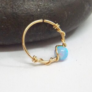 Helix Earring - Septum helix - Opal Septum Rings - Ring - Septum Ring - Septum Piercing - Cartilage Hoop opal helix hoop helix piercing