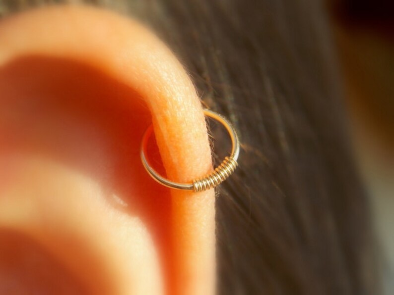 Helix Earring Septum helix plain Septum Rings Ring Septum Ring Septum Piercing Cartilage Hoop helix hoop helix piercing image 3