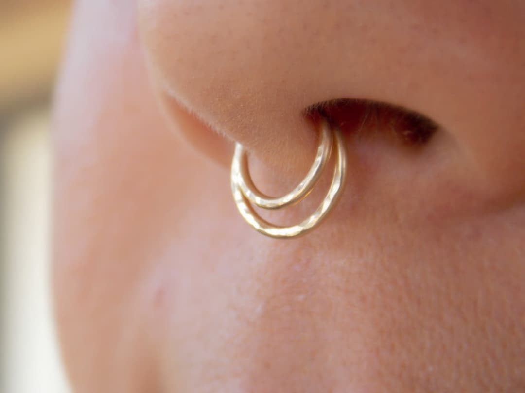 Fake Gold Septum Rings Etsy