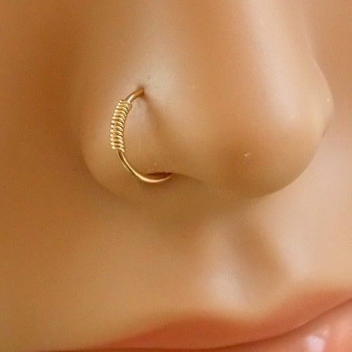 Nose Hoop Gold Filled Nose Ring Gold Nose Hoop Nose Etsy