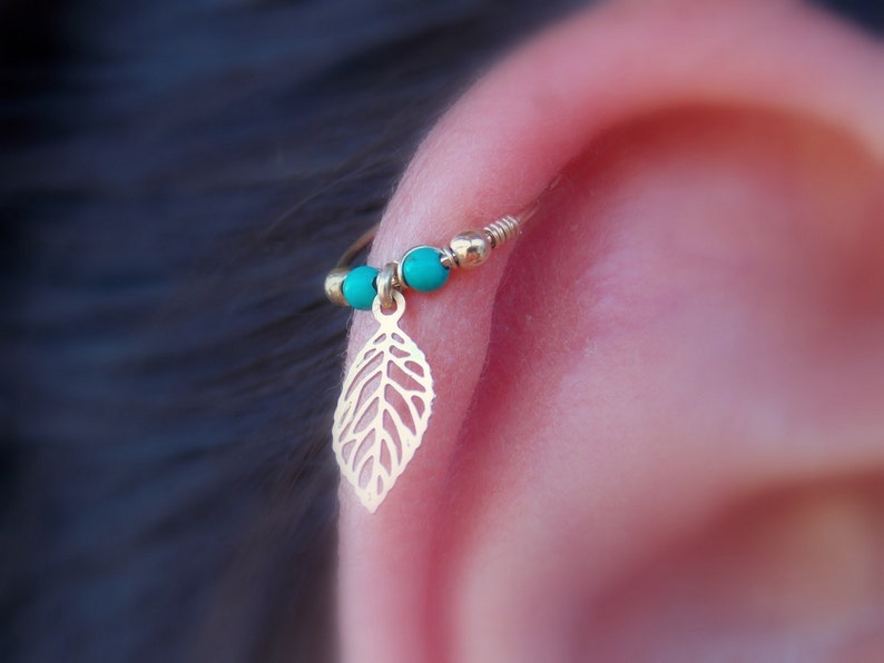 Thin gold helix hoop Clearance