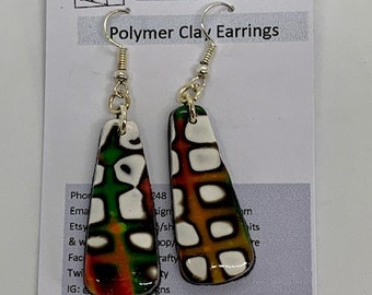 Polymer clay earrings, handmade earrings