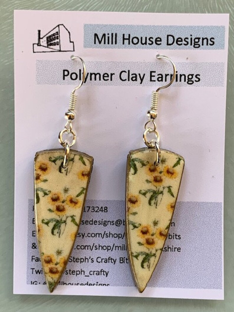 handmade earrings Polymer clay earrings