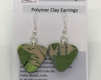 Polymer clay earrings, handmade earrings