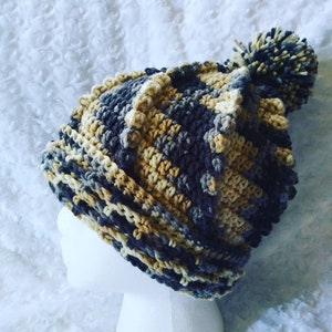 PATTERN/Crochet Hat Pattern/Crochet Pattern/Crochet Slouchy Hat Pattern/Swirling Popcorns Hat Pattern/Crochet Hat Pattern