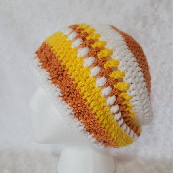 PATTERN/Candy Corn Slouchy Pattern/Crochet Slouchy Pattern/Crochet Hat Pattern/Crochet Beanie Pattern/Crochet Pattern/Halloween Hat Pattern