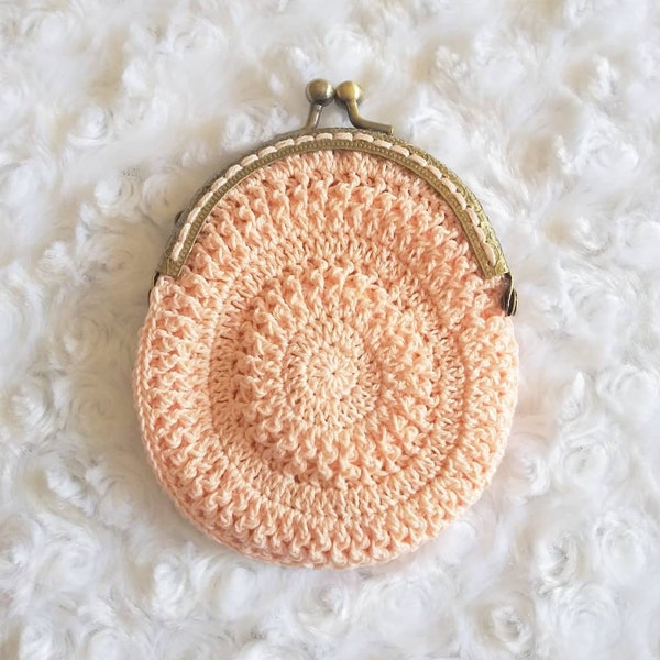 PATTERN/Medallion Coin Purse Pattern/Crochet Coin Purse Pattern/Crochet Change Purse Pattern/Crochet Wallet Pattern/Coin Purse Pattern