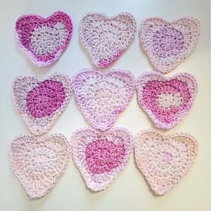 PATTERN/Heart Crochet Coaster Pattern/Crochet Coaster Pattern/Crochet Heart Pattern/Crochet Valentine&#39;s Day Pattern/Valentine&#39;s Day Coaster