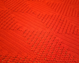 PATTERN/Crochet Pattern/Afghan Pattern/Crochet Afghan Pattern/Holiday Blanket/Blanket Pattern/Red Diamonds Afghan/Crochet/Crochet Blanket