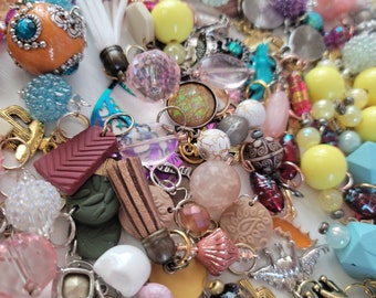 STITCH MARKERS/Mystery Grab Bag Stitch Markers/Mystery Selection Stitch Markers Progress Keepers/Random Selection Stitch Marker Bead Charm