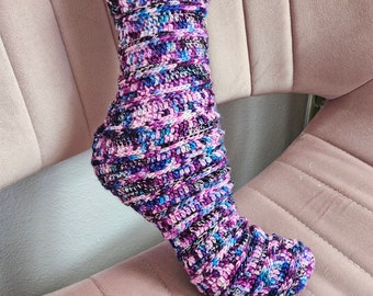 PATTERN/Shimmer Socks Womens Crochet Socks Pattern/Womens Socks Adult Size 6 to 8/Sock Yarn Pattern/Crochet Sock Fine Weight Yarn Socks