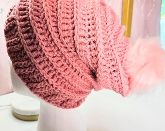 PATTERN/Benson Slouchy Hat Pattern/Crochet Hat Pattern/Crochet Beanie Pattern/Crochet Pattern/Easy Crochet Hat Pattern/One Skein Crochet